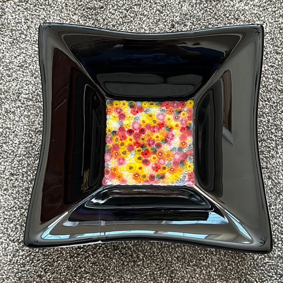 Handmade ART GLASS MILLEFIORI dish- ~9.5” - Picture 1 of 3